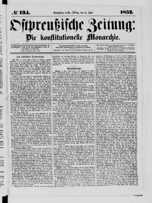 Ostpreußische Zeitung on Jun 11, 1852