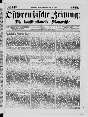 Ostpreußische Zeitung vom 26.06.1852