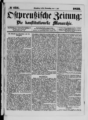 Ostpreußische Zeitung on Jul 1, 1852