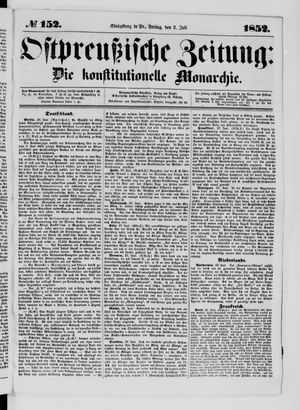 Ostpreußische Zeitung vom 02.07.1852