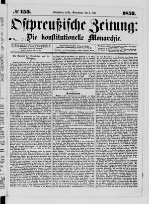 Ostpreußische Zeitung vom 03.07.1852