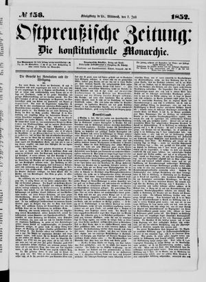 Ostpreußische Zeitung vom 07.07.1852
