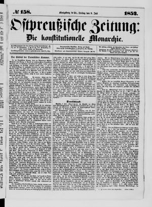 Ostpreußische Zeitung vom 09.07.1852