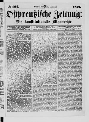 Ostpreußische Zeitung on Jul 16, 1852