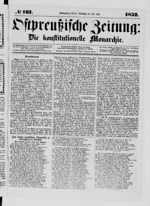 Ostpreußische Zeitung vom 20.07.1852