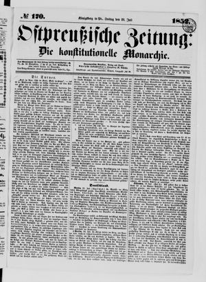 Ostpreußische Zeitung vom 23.07.1852
