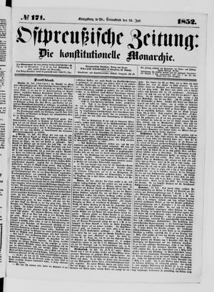 Ostpreußische Zeitung vom 24.07.1852
