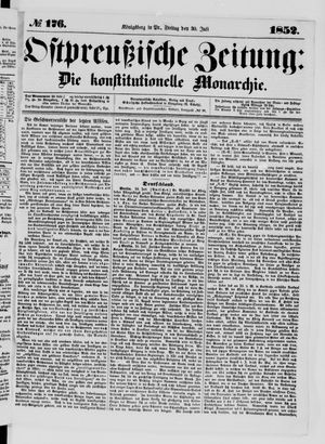 Ostpreußische Zeitung vom 30.07.1852