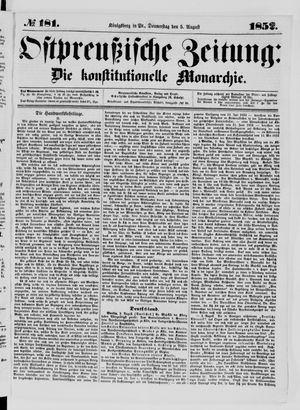 Ostpreußische Zeitung vom 05.08.1852