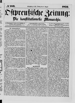 Ostpreußische Zeitung vom 06.08.1852