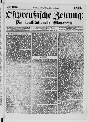 Ostpreußische Zeitung on Aug 11, 1852
