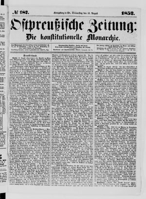 Ostpreußische Zeitung vom 12.08.1852