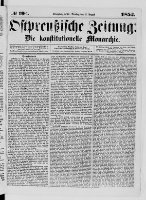 Ostpreußische Zeitung on Aug 17, 1852