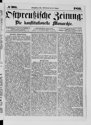 Ostpreußische Zeitung vom 28.08.1852