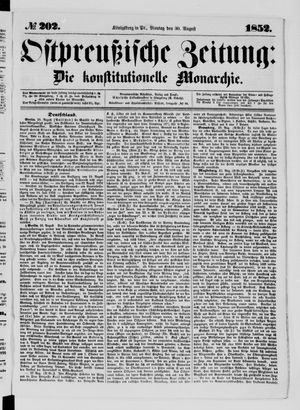 Ostpreußische Zeitung on Aug 30, 1852