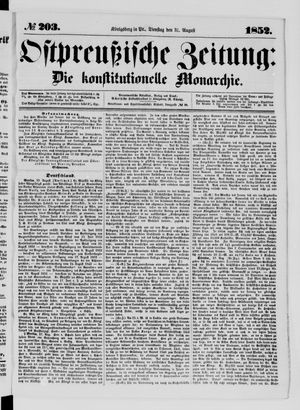 Ostpreußische Zeitung vom 31.08.1852