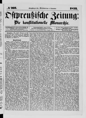 Ostpreußische Zeitung on Sep 4, 1852