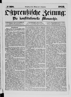 Ostpreußische Zeitung vom 06.09.1852