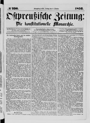 Ostpreußische Zeitung vom 08.10.1852