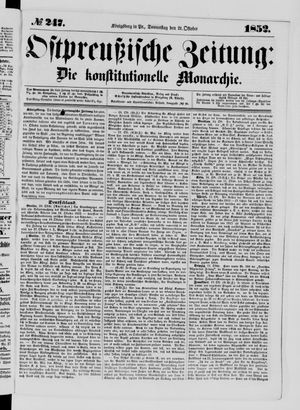 Ostpreußische Zeitung vom 21.10.1852