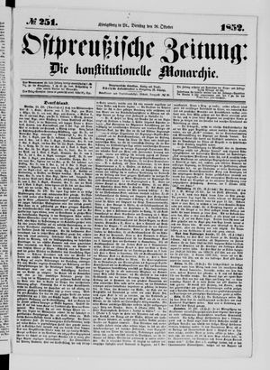 Ostpreußische Zeitung vom 26.10.1852