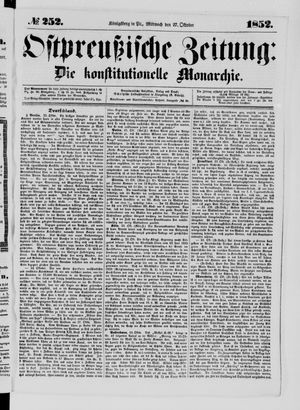 Ostpreußische Zeitung on Oct 27, 1852