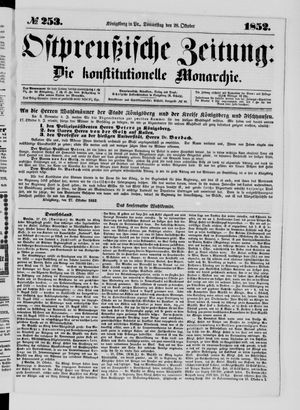 Ostpreußische Zeitung vom 28.10.1852