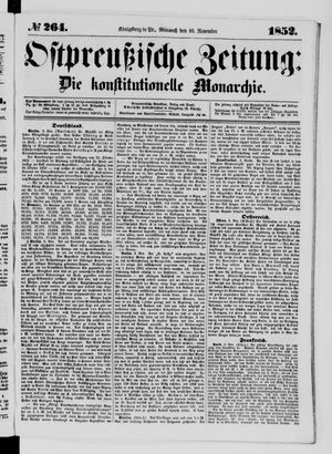 Ostpreußische Zeitung on Nov 10, 1852
