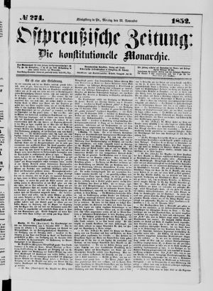 Ostpreußische Zeitung on Nov 22, 1852