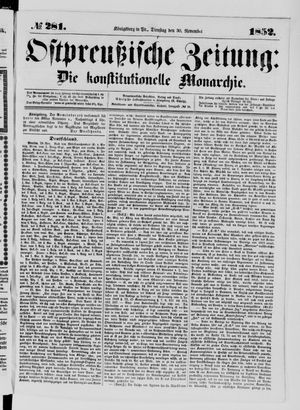 Ostpreußische Zeitung on Nov 30, 1852