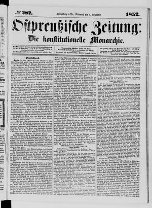 Ostpreußische Zeitung vom 01.12.1852