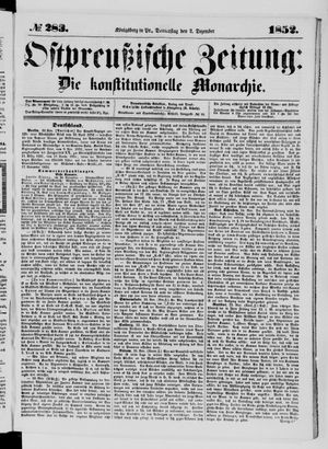 Ostpreußische Zeitung vom 02.12.1852
