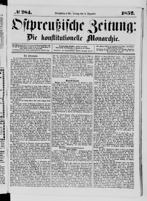 Ostpreußische Zeitung vom 03.12.1852