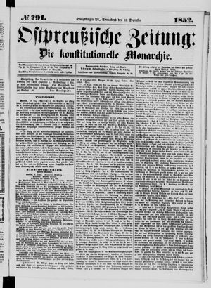 Ostpreußische Zeitung vom 11.12.1852