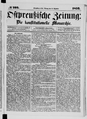 Ostpreußische Zeitung on Dec 13, 1852