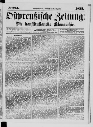 Ostpreußische Zeitung vom 15.12.1852