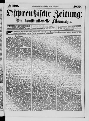 Ostpreußische Zeitung on Dec 21, 1852