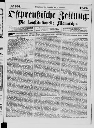 Ostpreußische Zeitung vom 23.12.1852