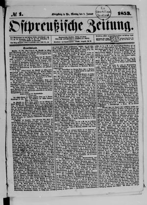 Ostpreußische Zeitung vom 03.01.1853