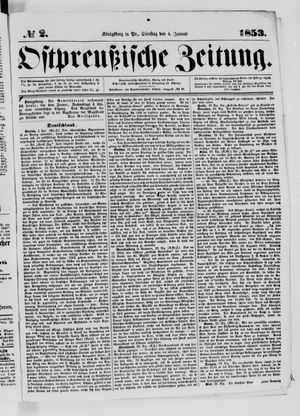 Ostpreußische Zeitung on Jan 4, 1853