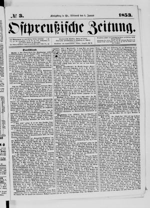 Ostpreußische Zeitung vom 05.01.1853