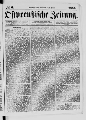 Ostpreußische Zeitung vom 08.01.1853