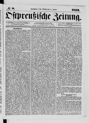Ostpreußische Zeitung on Jan 11, 1853