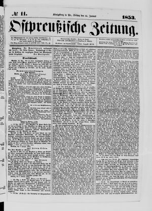 Ostpreußische Zeitung vom 14.01.1853