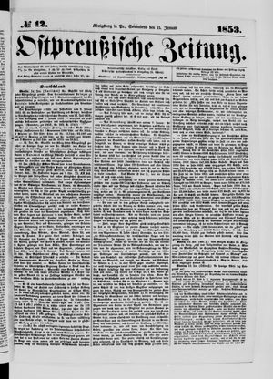 Ostpreußische Zeitung on Jan 15, 1853