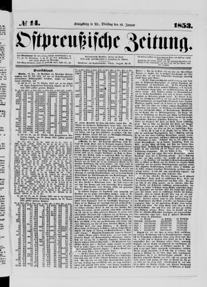 Ostpreußische Zeitung on Jan 18, 1853