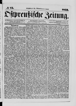 Ostpreußische Zeitung on Jan 19, 1853