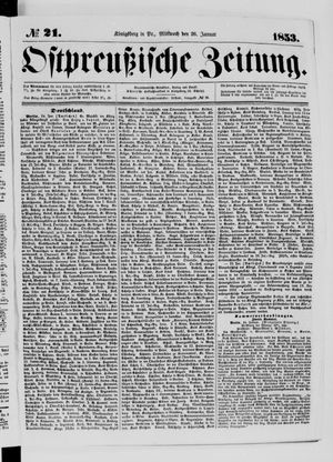 Ostpreußische Zeitung on Jan 26, 1853