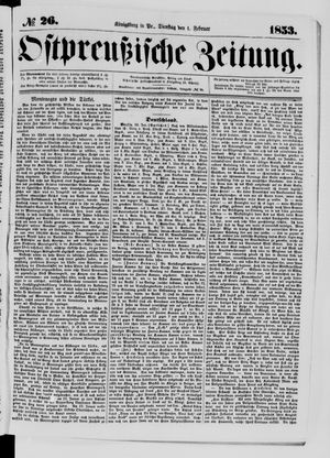 Ostpreußische Zeitung vom 01.02.1853