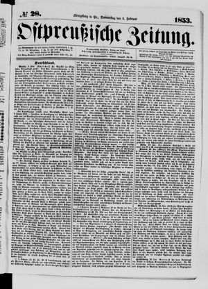 Ostpreußische Zeitung on Feb 3, 1853